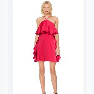 Badgley Mischka Berry Red Amelia Dress